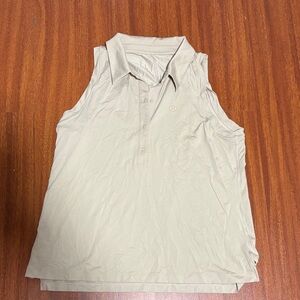 lululemon athletica Sleeveless Polo Tank in Light Beige